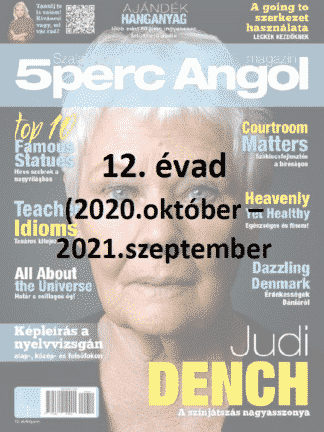 12. évad (2020. október - 2021. szeptember) -5 Perc Angol Magazin