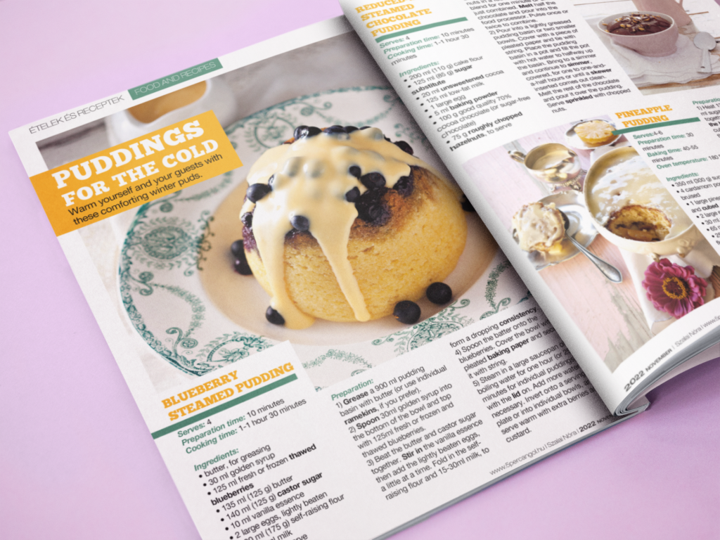 Meleg desszert hideg napokra: Blueberry steamed pudding 1