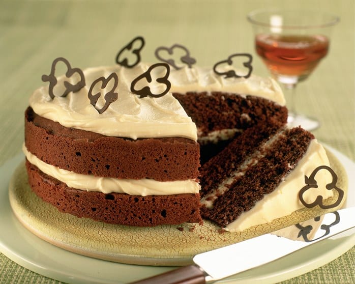 Bailey’s-topped Choc Potato Cake 1