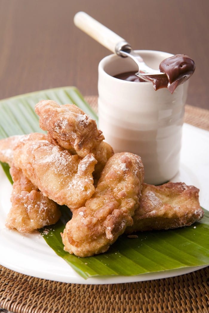 Banana Fritters with Chocolate Sauce 1