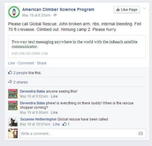 Facebookon keresztül mentették meg az életét 1