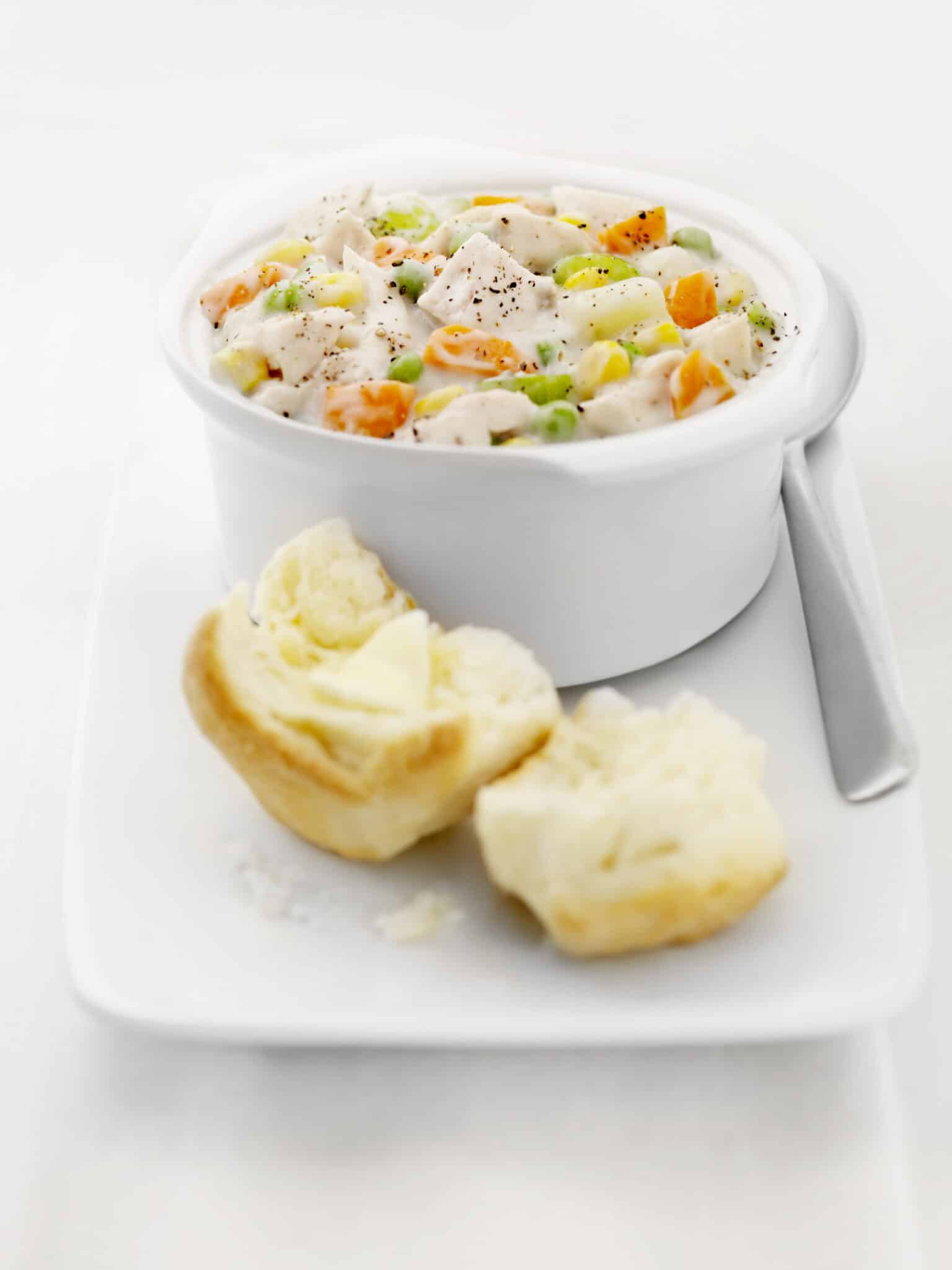 Creamy Chicken Soup with Rolls - RECEPT 1