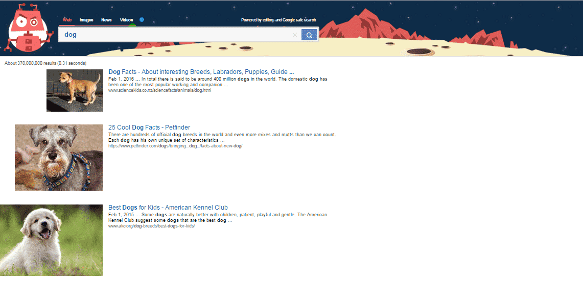 Google unveils search engine for children: Kiddle 1
