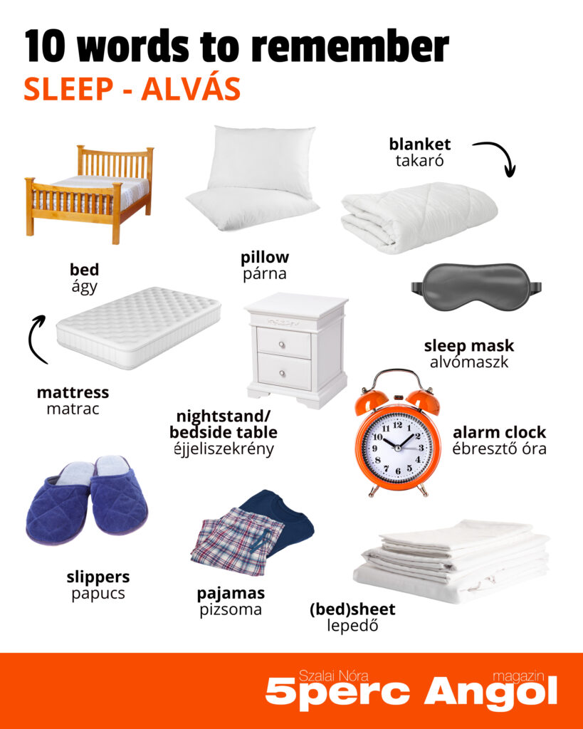 SNOOZE TIME- Alvással kapcsolatos angol szókincs 1 alvás